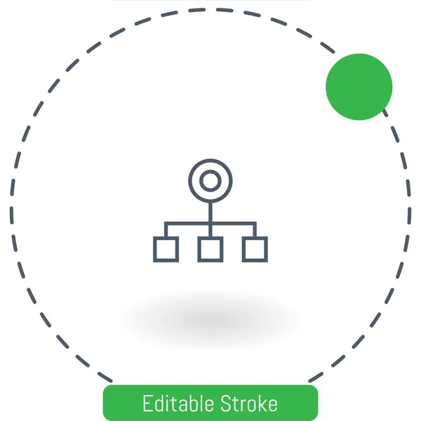 Network Vector Icon Editable Stroke Outline Icons Web Mobile — Stock Vector