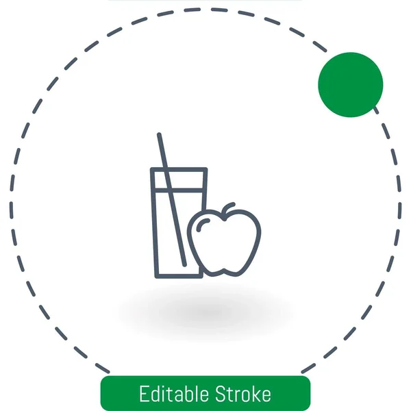 Juice Vector Icon Editable Stroke Outline Icons Web Mobile — Stock Vector