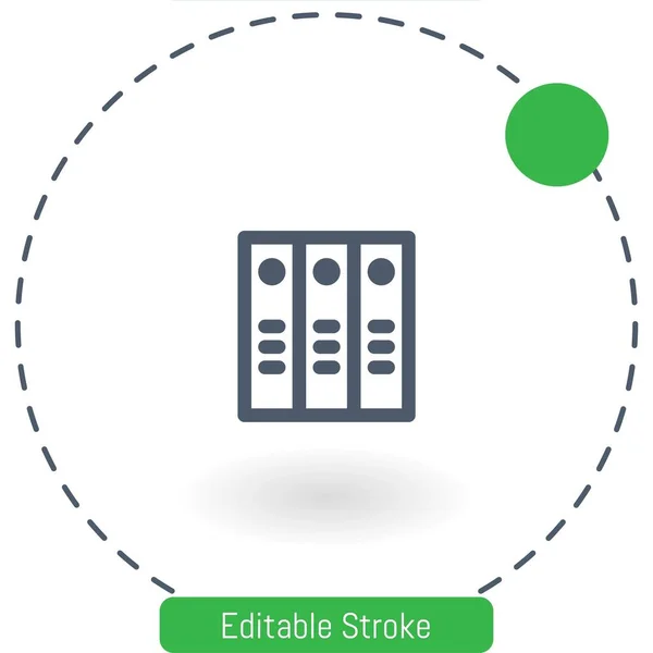 Arkivering Skåp Vektor Ikon Redigerbar Stroke Kontur Ikoner För Webb — Stock vektor