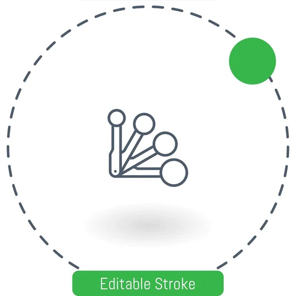 Вимірювання Ложок Векторні Піктограми Які Можна Змінювати Веб Мобільних Пристроїв — стоковий вектор