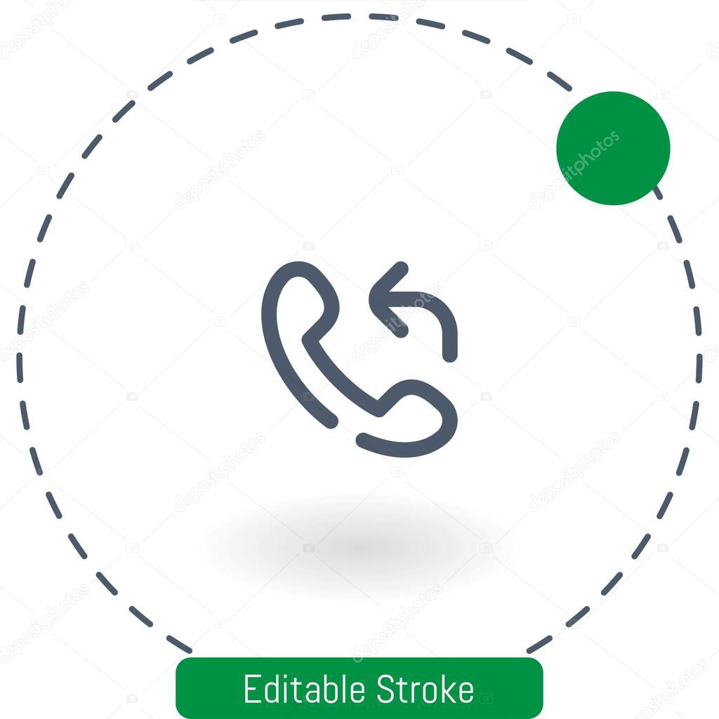 call back vector icon editable stroke outline icons for web and mobile