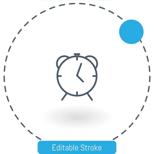 Alarm Vector Icon Editable Stroke Outline Icons Web Mobile — Stock Vector