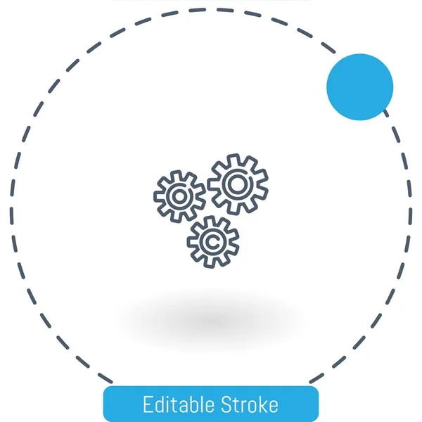 아이콘 Editable Stroke Outline 아이콘 Web Mobile — 스톡 벡터