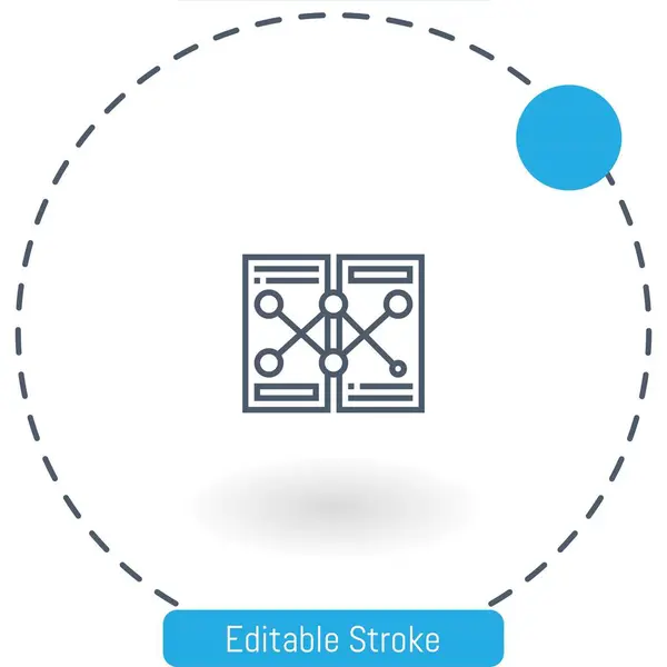아이콘 Editable Stroke Outline Icon Web Mobile — 스톡 벡터