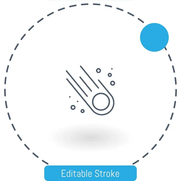 소행성 아이콘 Editable Stroke Outline 아이콘 Web Mobile — 스톡 벡터