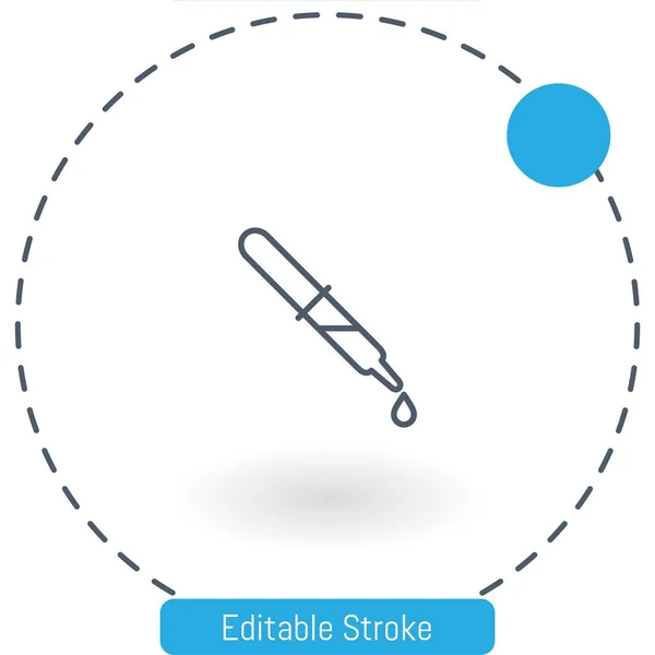 ドロッパーベクトルアイコン編集可能なストロークアウトラインウェブとモバイル用のアイコン — ストックベクタ