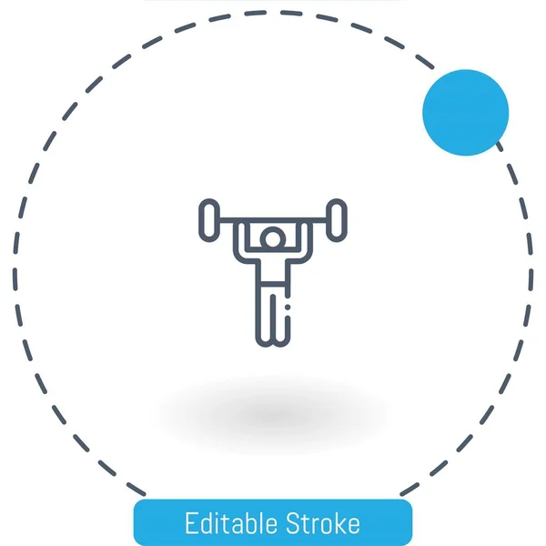 Icône Vectorielle Gymnase Icônes Contour Course Modifiables Pour Web Mobile — Image vectorielle