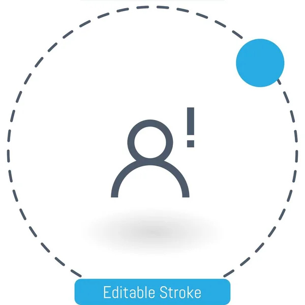 User Vector Icon Editable Stroke Outline Icons Web Mobile — Stock Vector