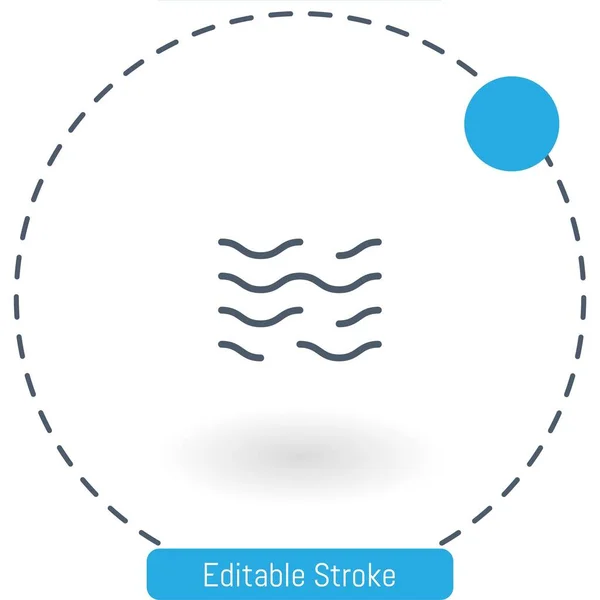 Fog Vector Icon Editable Stroke Outline Icons Web Mobile — Stock Vector