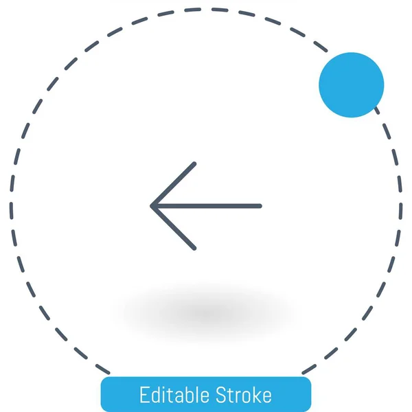 Ícone Vetor Seta Esquerda Ícones Esboço Curso Editável Para Web — Vetor de Stock