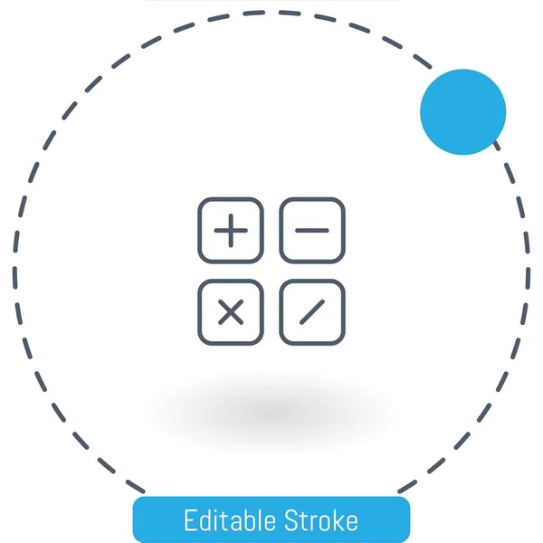 Maths Vector Icon Editable Stroke Outline Icons Web Mobile — Stock Vector