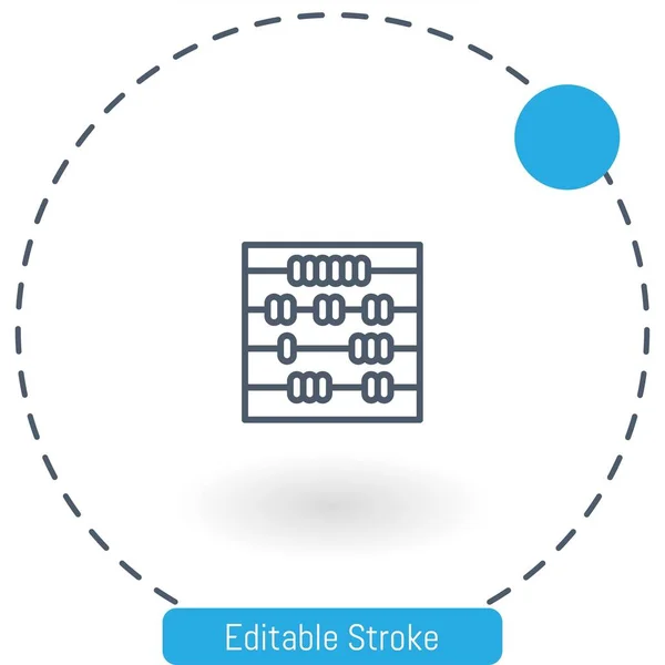 Abacus Vector Icon Editable Stroke Outline Icons Web Mobile — Stock Vector