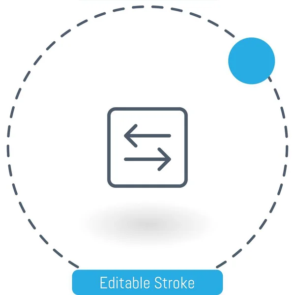 Icône Vectorielle Transfert Icônes Contour Course Modifiables Pour Web Mobile — Image vectorielle