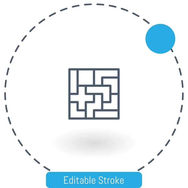 Board Game Blocks Vector Icon Editable Stroke Outline Icons Web — Stock Vector