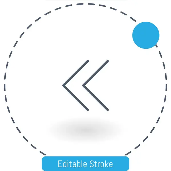 Left Arrow Vector Icon Editable Stroke Outline Icons Web Mobile — Stock Vector