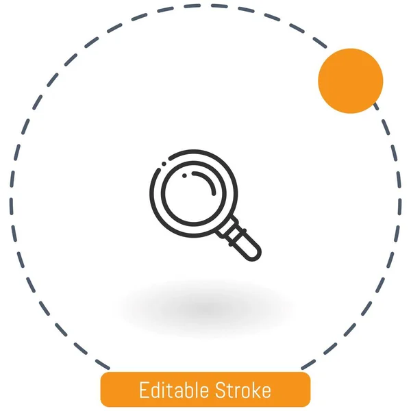 Search Vector Icon Editable Stroke Outline Icons Web Mobile — Stock Vector
