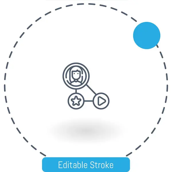 Compartilhar Ícones Esboço Curso Editável Ícone Vetorial Para Web Celular — Vetor de Stock