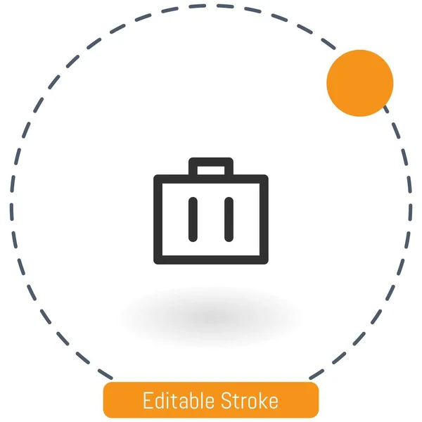 Suitcase Vector Icon Editable Stroke Outline Icons Web Mobile — Stock Vector
