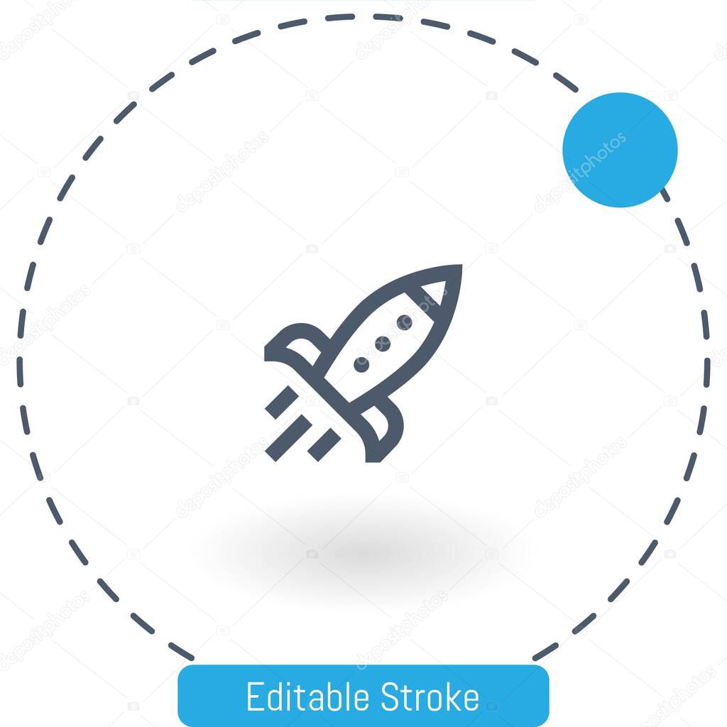 startup vector icon editable stroke outline icons for web and mobile