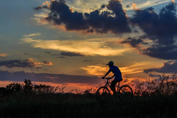 Sunrise Sunset Ride Bicycle — Stock Photo, Image