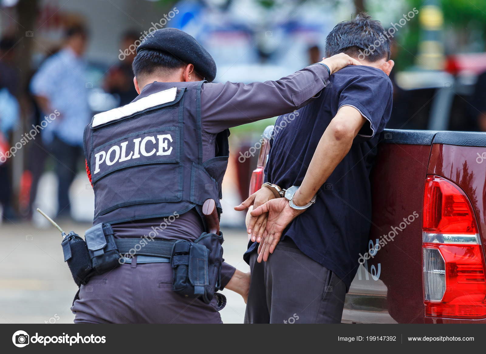 police arrest handcuffs
