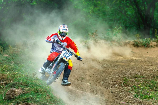 크로스 오토바이 크로스 크로스 트랙에 Motocross 경쟁에서 — 스톡 사진