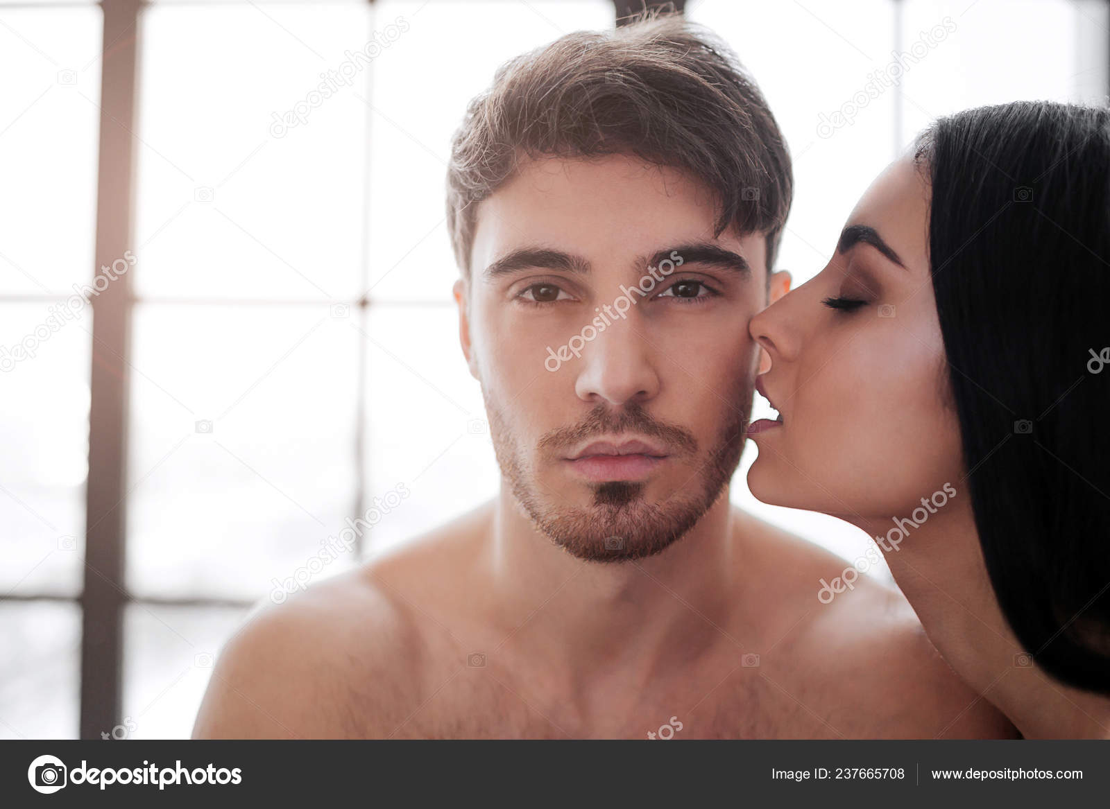 Naked Women Looking Behind Her