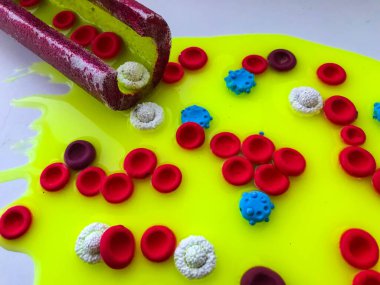 Polimer plastisin, covid-19 'dan yapılmış trombositler.