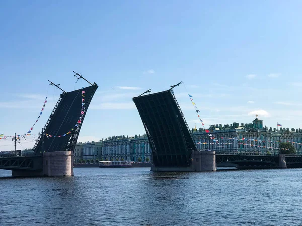 Opening Bridges Petersburg — Stock Photo, Image