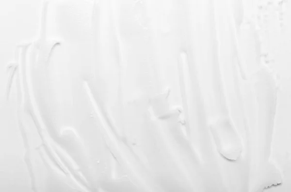 Texture Crema Viso Bianca Spalmata Fondo Bianco Texture Cosmetica Cura — Foto Stock