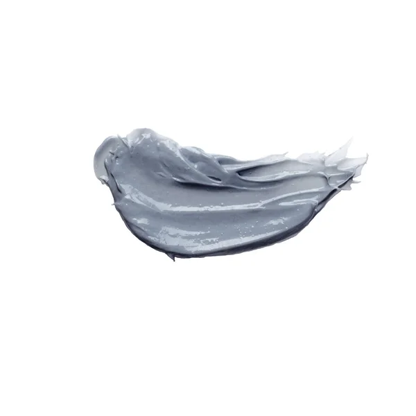 Blauw Gezichtsmasker Smeren Acryl Verf Penseelstreek Cosmetologisch Product Voor Gezichts — Stockfoto