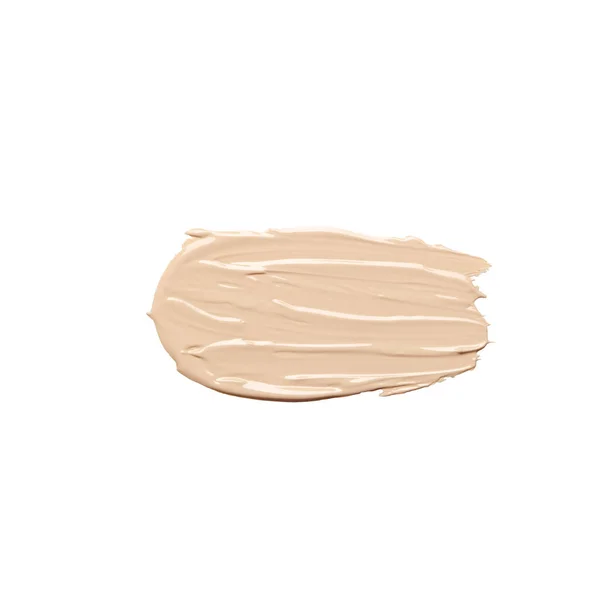Naakt Gezicht Foundation Crème Close Textuur Natuurlijke Cosmetische Beige Verf — Stockfoto