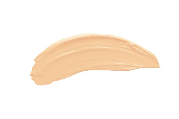 Naakt Gezicht Foundation Crème Close Textuur Natuurlijke Cosmetische Beige Verf — Stockfoto