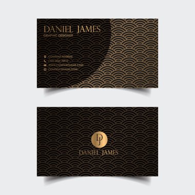 Lüks modern kartvizit tasarım şablonu.