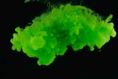 Siyah bir arka plan stüdyo ışık çok renkli soyutlama