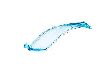 Beyaz arka planda su sıçraması izole edildi