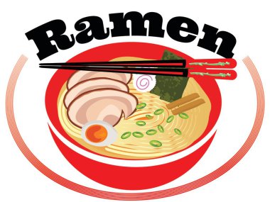ramen noodle japan yemek vektörü 2
