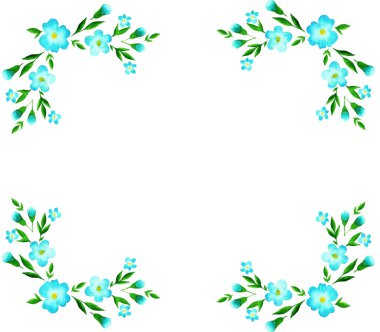 Çiçekler, yeşillikler ve dallarla suluboya çerçeveler. Elle boyanmış güzel resimler. Kutlama kartı, düğün, doğum günü ve bebek kartları, davetiyeler, harfler,