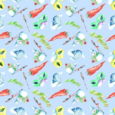 Suluboya el çizimi resimsiz desen arkaplanı