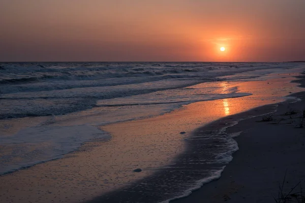 Zonsondergang Kinburn Split Oekraïne — Stockfoto