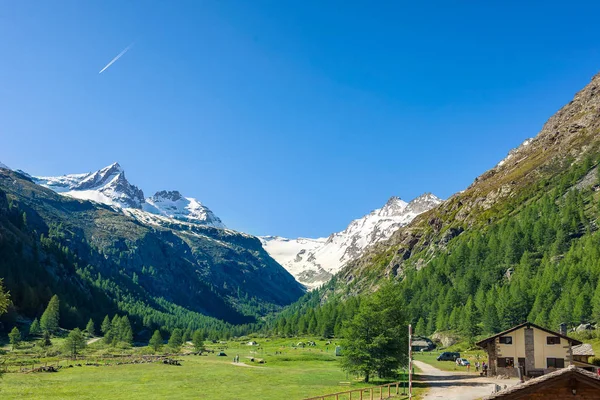 Vue Paysage Sur Les Montagnes Devant Valsavaranche Aoste Italie — Photo