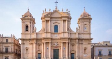 Unesco Sicilya Barok Katedrali Noto birçok turist, Sicilya, İtalya ile hızlandırılmış