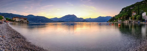 Een Van Mooiste Baaien Stranden Het Comomeer Lierna Provincie Lecco — Stockfoto