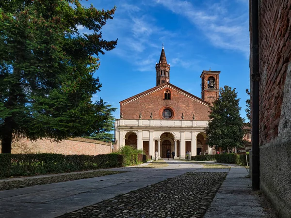 Chiaravalle Gothic Abbey Brick Built Masterpiece Miles South East Milan — Stock Photo, Image