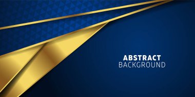 Altın şekilli modern koyu mavi arkaplan tasarımı