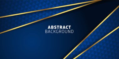 Altın şekilli modern koyu mavi arkaplan tasarımı