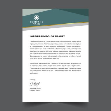 Şekilli Letterhead tasarım şablonu