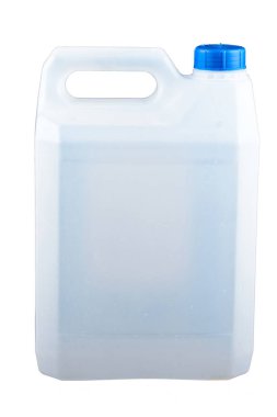 Kırpma yolu ile beyaz arka plan üzerinde plastik teneke kutu