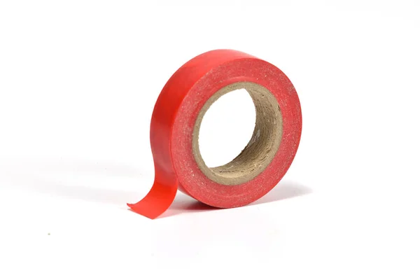 Coil Colored Tape Insulating Tape White Background — Stock Photo, Image