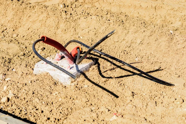 Installation of underground cable entry during construction